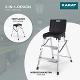 Klapptritt LEO- Rutschfeste Trittfläche - belastbar bis 150 kg - Trittleiter