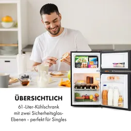 Klarstein Big Daddy Kühl-Gefrierkombination (87 l, 838 mm hoch, Schwarz)