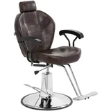 Physa Ilford Friseurstuhl mit Kopfstütze und Fußstütze - braun - Braun