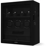 Klarstein SecureTouch Uhrenbeweger 3+4 Uhren Mabuchi Motor Klavierlack 41 Modi Schloss LEDs Schwarz