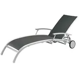 BEST Freizeitmöbel Palermo Rollliege 202 x 72 x 47 cm silber/anthrazit