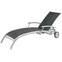 BEST Freizeitmöbel Palermo Rollliege 202 x 72 x 47 cm silber/anthrazit