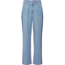 s.Oliver Jeans Beth Boyfriend / Relaxed Fit / Mid Rise / Straight Leg / mit Kontraststreifen - blau 46/32