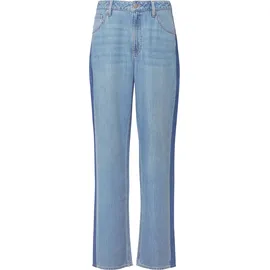 s.Oliver Jeans Beth Boyfriend / Relaxed Fit / Mid Rise / Straight Leg / mit Kontraststreifen - blau 46/32