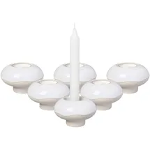 Villeroy & Boch Kerzenständer-Set Donut Winter Glow Keramik Beige