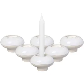 Villeroy & Boch Kerzenständer-Set Donut Winter Glow Keramik Beige