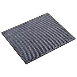 Läufer 37059 Concerto Mouse-Pad aus Leder, Echt Leder, schwarz, carbon, Ziernaht silber, Handgefertigt aus Echtleder in Deutschland, Mauspad aus Leder