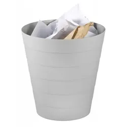 Zeller 4x Papierkorb RONDI, Farbe: grau, Volumen: 13,5 Liter, Material: Kunststoff,