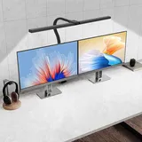 General Office Klemmbare LED-Doppelkopf-Schreibtisch-Monitorlampe, 1.000 lm, schwarz
