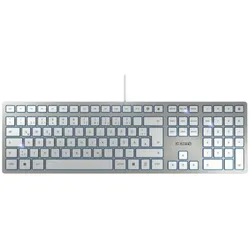 CHERRY Tastatur KC 6000 SLIM silber