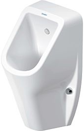 Duravit D-Code Urinal 0829302007 weiss, Zulauf von hinten, rimless, mit Fliege