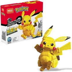 Spielfigur MEGA "Pokémon Jumbo Pikachu" Spielfiguren gelb Kinder zum Zusammenbauen