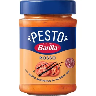 Barilla Pesto Rosso 12x200g | Glutenfreie Italienische Pasta-Sauce mit italienischen Tomaten und Balsamico-Essig aus Modena, Nudel-Soße, rotes Pesto