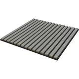 [neu.holz] Akustik-Wandpaneel Vang hellgrau 12 St. 60 x 60 cm