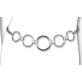 Bernd Götz Kettengürtel BERND GÖTZ "Kettengürtel in elegant abgestuftem Ringdesign", Damen, Gr. S1, silber, Metall, Gürtel