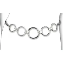 Bernd Götz Kettengürtel BERND GÖTZ "Kettengürtel in elegant abgestuftem Ringdesign", Damen, Gr. S1, silber, Metall, Gürtel