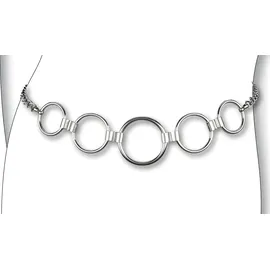 Bernd Götz Kettengürtel BERND GÖTZ "Kettengürtel in elegant abgestuftem Ringdesign", Damen, Gr. S1, silber, Metall, Gürtel