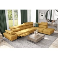 Möbel für Dich Ecksofa Galaxy Relax, mit Relaxfunktion, mit Bettkasten, mit Schlaffunktion, mit Farbauswahl gelb