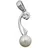 GALLAY Perlenanhänger Silber 21x6mm
