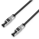 Adam Hall Cables 4 STAR CAT6A 1m - Netzwerkkabel, Cat.6a (S/FTP) RJ45 auf RJ45, schwarz-blau, 1m