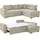 luma-home Eckcouch Cord 2-Sitzer Beige