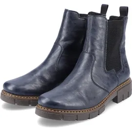 Rieker Damen Chelsea Boots Z3561, Frauen Stiefeletten,Booties,halbstiefel,Kurzstiefel,uebergangsschuhe,uebergangsstiefel,blau (14),41 EU