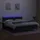 vidaXL Boxspringbett mit Matratze & LED Schwarz 180x200 cm Stoff