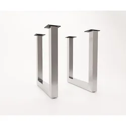 DELIFE Tischgestell Edelstahl Breit (2er-Set), Gestelle