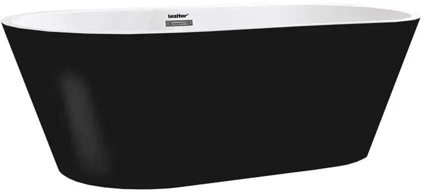 Noa freistehende Badewanne 170x75x56 cm schwarz