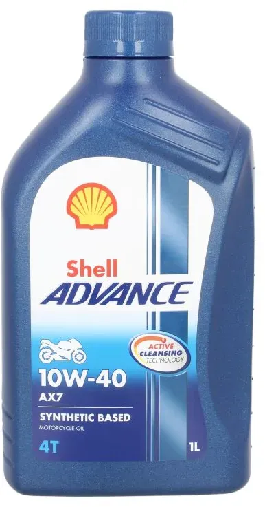 Aceite de motor SHELL Advance AX7 4T 10W40 1L
