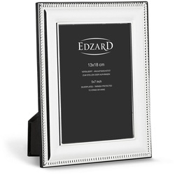 EDZARD Bilderrahmen Novara, versilbert und anlaufgeschützt, für 13×18 cm Bilder – Fotorahmen silberfarben