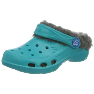 Beck Unisex Kinder Clogs warm Hausschuh, Türkis, 29 EU