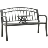 Teenpull – Gartenbank Mit Tisch Grau 120 Cm Stahl