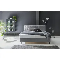 Atlantic Home Collection Boxbett Nikola inkl. Federkern-Matratze H3, Hellgrau,