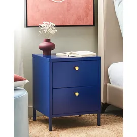 Beliani Nachtschrank Kylea 43 x 55 x 43 cm Marineblau