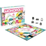 Winning Moves - Monopoly SQUISHMALLOWS – 1 Exklusives Plüschtier – Gesellschaftsspiel – Brettspiel – französische Version