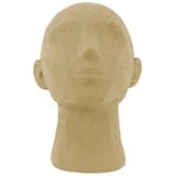 Present Time Ornament Face Art Up - Sand braun - 18,5x16x22,8cm