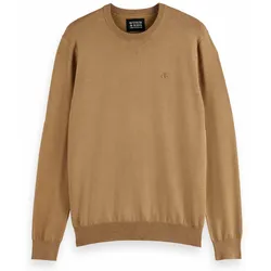 SCOTCH&SODA Herren Pullover - Core, Viskose Pullover, einfarbig Hellbraun L