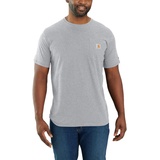 CARHARTT Force® Relaxed Fit, mittelschweres, kurzärmliges Pocket T-Shirt, Grau meliert, XL
