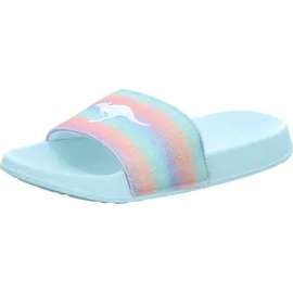 KangaROOS K Shine Slides, Mint/Rainbow, 31 EU