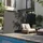 Outsunny Seitenmarkise 5 x 185 cm grau Aluminium