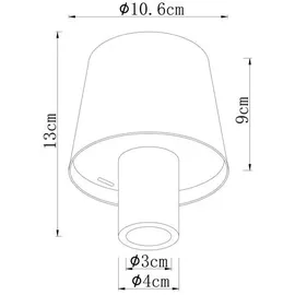 GLOBO Tischlampe Flaschenleuchte Kunststoff, Metall 10,6 x 13 cm 3W 130lm warmweiß grün