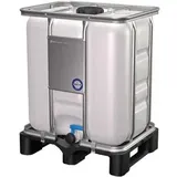 kaiserkraft IBC-Container mit verzinktem Stahlrohrrahmen, 300 Liter, mit UN-Zulassung