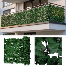 Mendler Windschutz N77 500 x 100 cm Grün Kunststoff