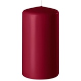 Wenzel Stumpenkerze H 10 cm SAFE CANDLE, Weinrot - Paraffinwachs - 6 x 10 cm - selbstlöschend