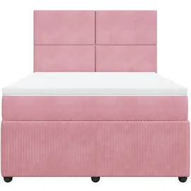 vidaXL Boxspringbett 140 x 200 cm Rosa