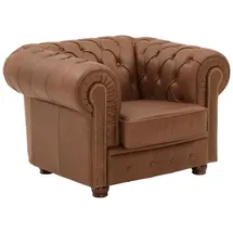 58 aufm Kessel Cocktailsessel 110 x 74 x 98 cm Cognac mit Relax-Funktion