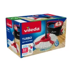 Vileda TURBO 2in1 Microfibre Bodenwischer Set, 4-teilig 172362 , 1 Set, inkl. 50€ MyDays Gutschein