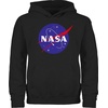 Shirtracer Hoodie Nasa Meatball Logo Kinderkleidung und Co schwarz 128 (7/8 Jahre)