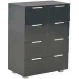 vidaXL Sideboard Hochglanz-Schwarz 60x35x80 cm Holzwerkstoff